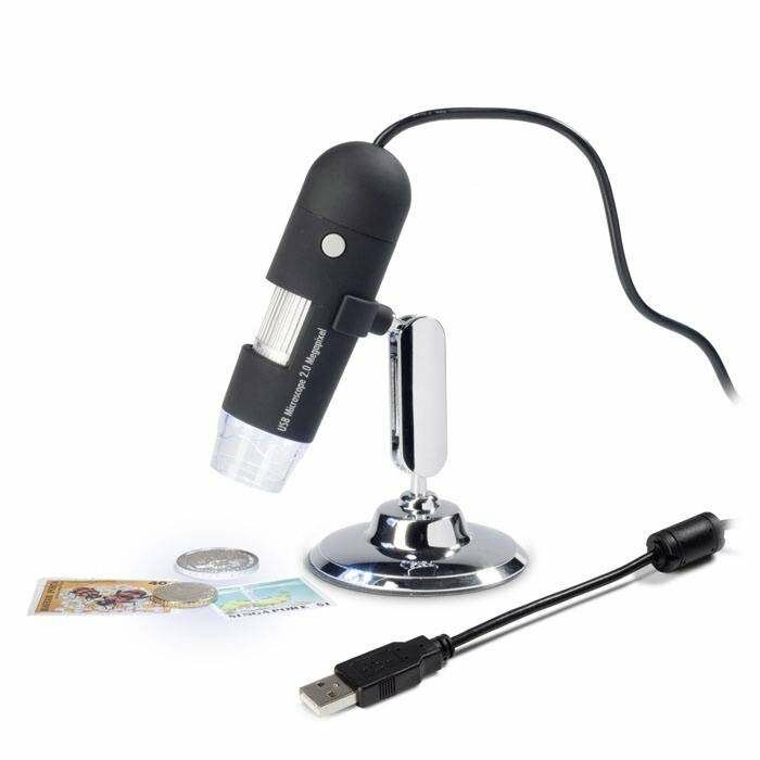 USB digitální mikroskop, zvětšení 20 - 200x Leuchtturm