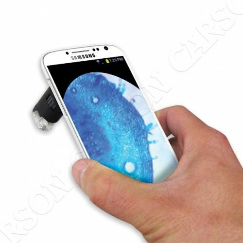 Mikroskop 60-100x s adaptérem na Samsung Galaxy Carson MM-240 Carson Optical (USA)