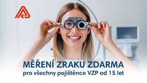 Infografika procesu měření zraku a volby obrub