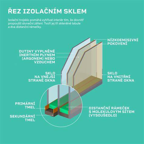 Schéma vrstvení izolačního skla