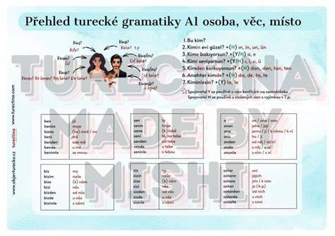 vizuální přehled struktur gramatiky a slovní zásoby (infografika)