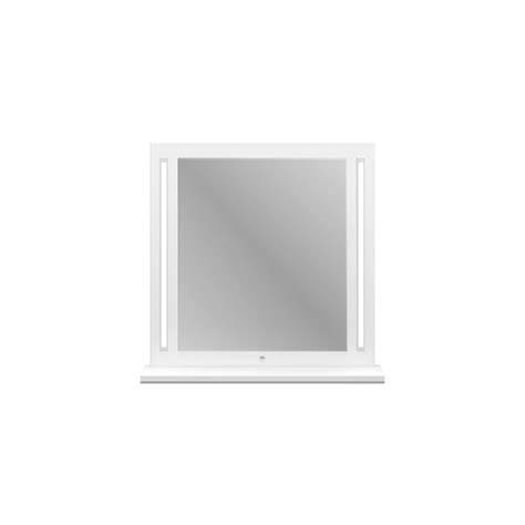 minimalistické bílé rámované zrcadlo