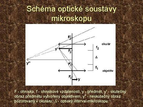 informační diagram optické soustavy mikroskopu