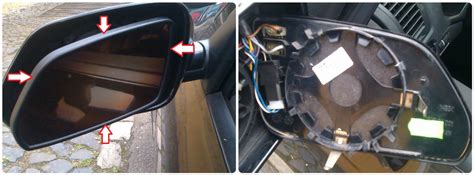 vizuální návod na demontáž zrcátka VW Polo