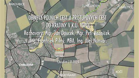 Mapa Klementina a přístupových cest