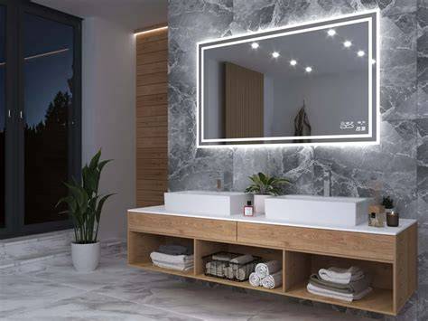koupelnové zrcadlo LED inspirace