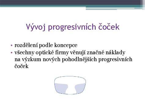Infografika progresivních čoček