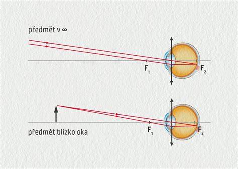 diagram rozmístění bodů v oku pro čočky