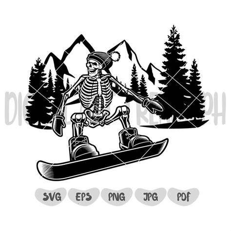 ilustrace skel a jejich tvarů pro snowboarding