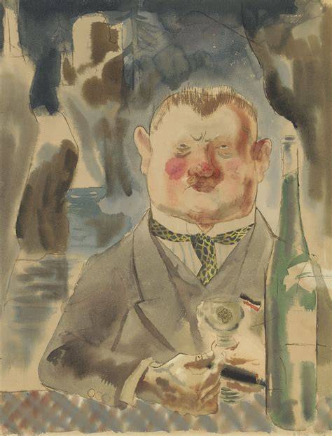 George Grosz Selbstbildnis als Warner структура и стиль