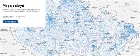mapa pokrytí pevného internetu CETIN