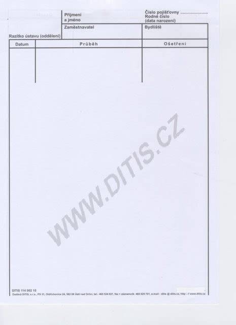 Dokumentace průběhu ošetření